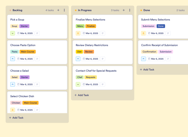 Meal Planning Board Template Thumbnail