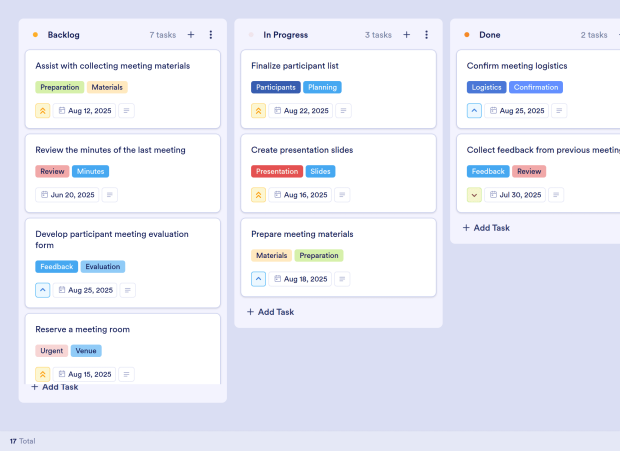 Meeting Agenda Board Template Thumbnail