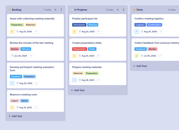 Meeting Agenda Board Template Thumbnail