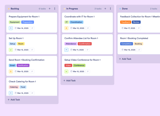 Meetings Schedule Board Template Thumbnail
