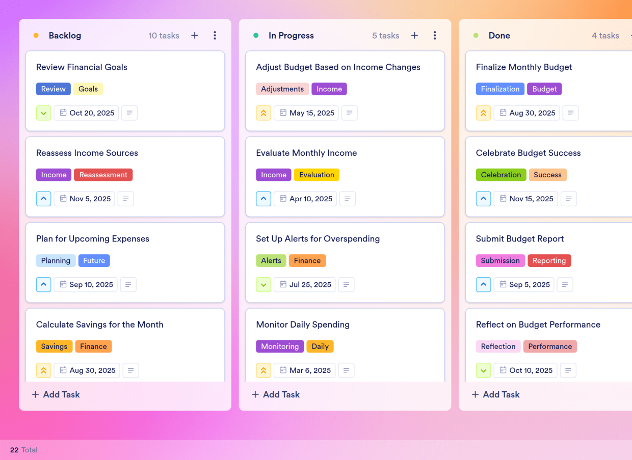 Monthly Budget Tracker Template | Jotform