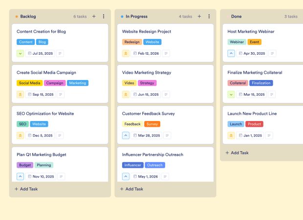 Monthly Marketing Calendar Board Template Thumbnail