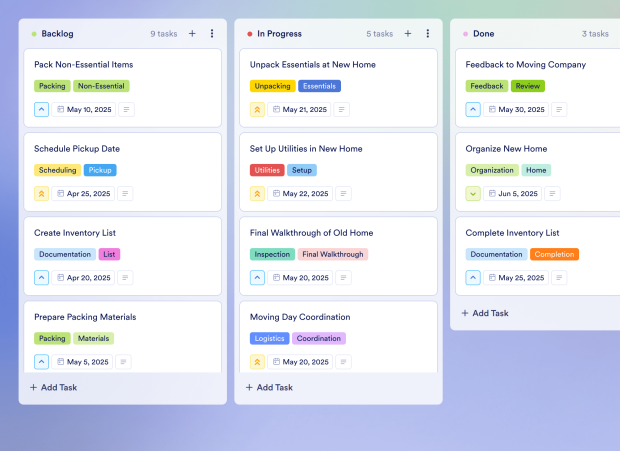 Moving Plan Template Thumbnail