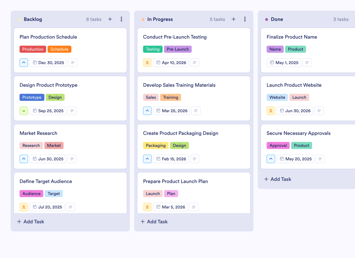 New Product Board Template | Jotform