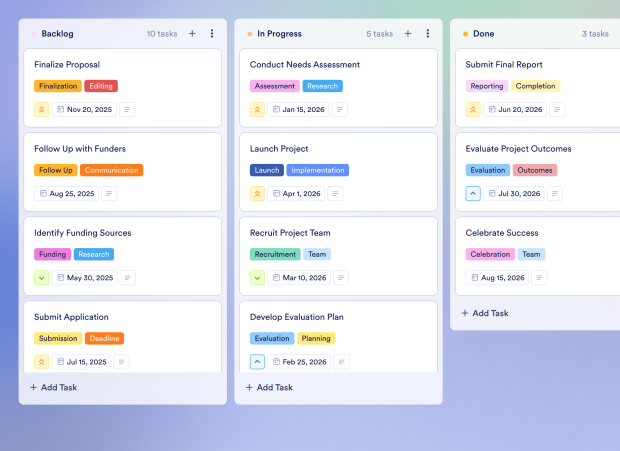 Nonprofit Business Plan Board Template Thumbnail