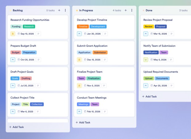 Nonprofit Program Development Board Template Thumbnail