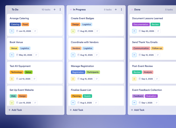 Organizational Calendar Board Template Thumbnail
