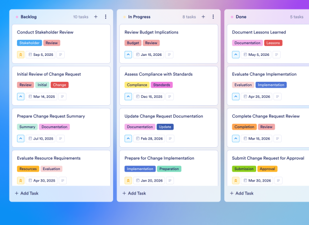 Organizational Restructuring Plan Board Template Thumbnail