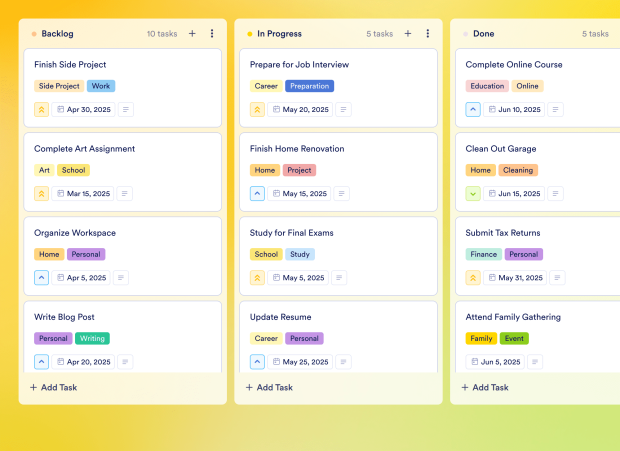 Personal Planner Board Template Thumbnail
