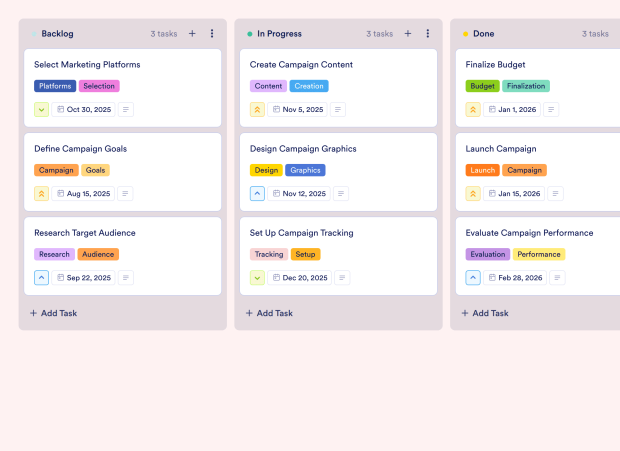 Planning A Marketing Campaign Board Template Thumbnail