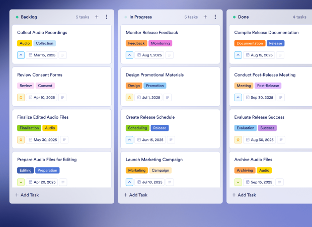 Planning A Podcast Board Template Thumbnail