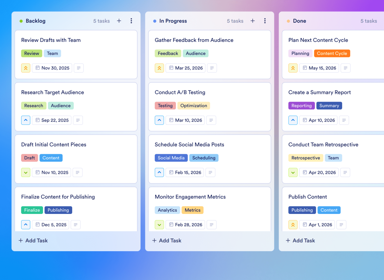 Podcast Editorial Calendar Board Template Jotform