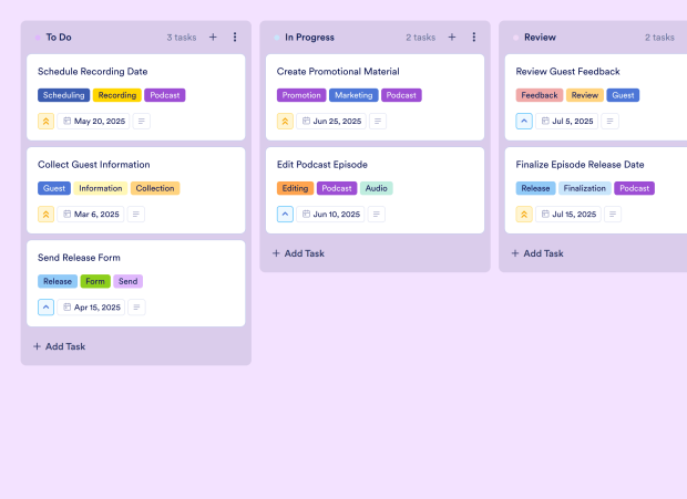 Podcast Marketing Plan Board Template Thumbnail
