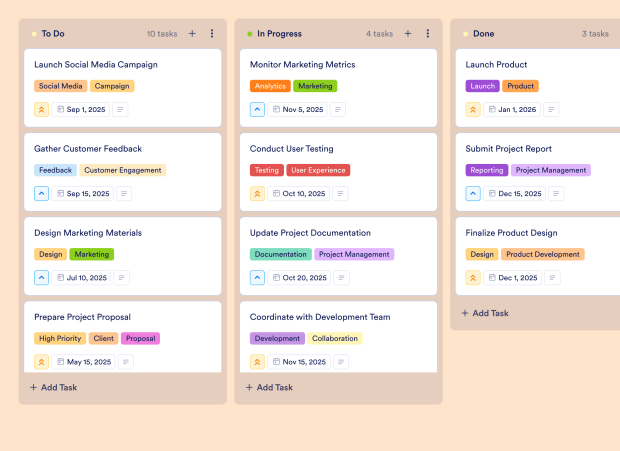 Priority Quadrant Board Template Thumbnail