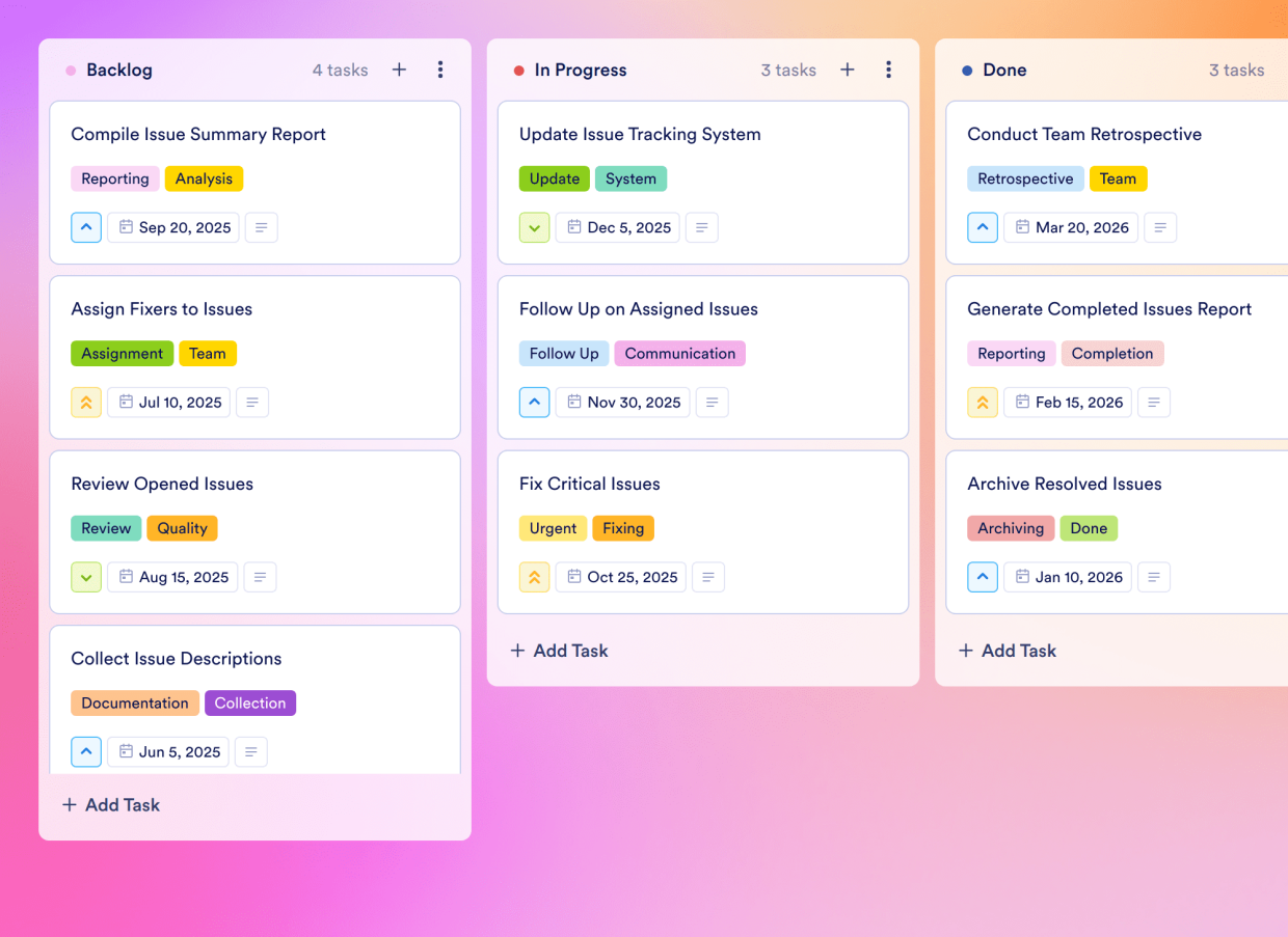 Problem Management Form Remedy Problem Management Board Template | Jotform