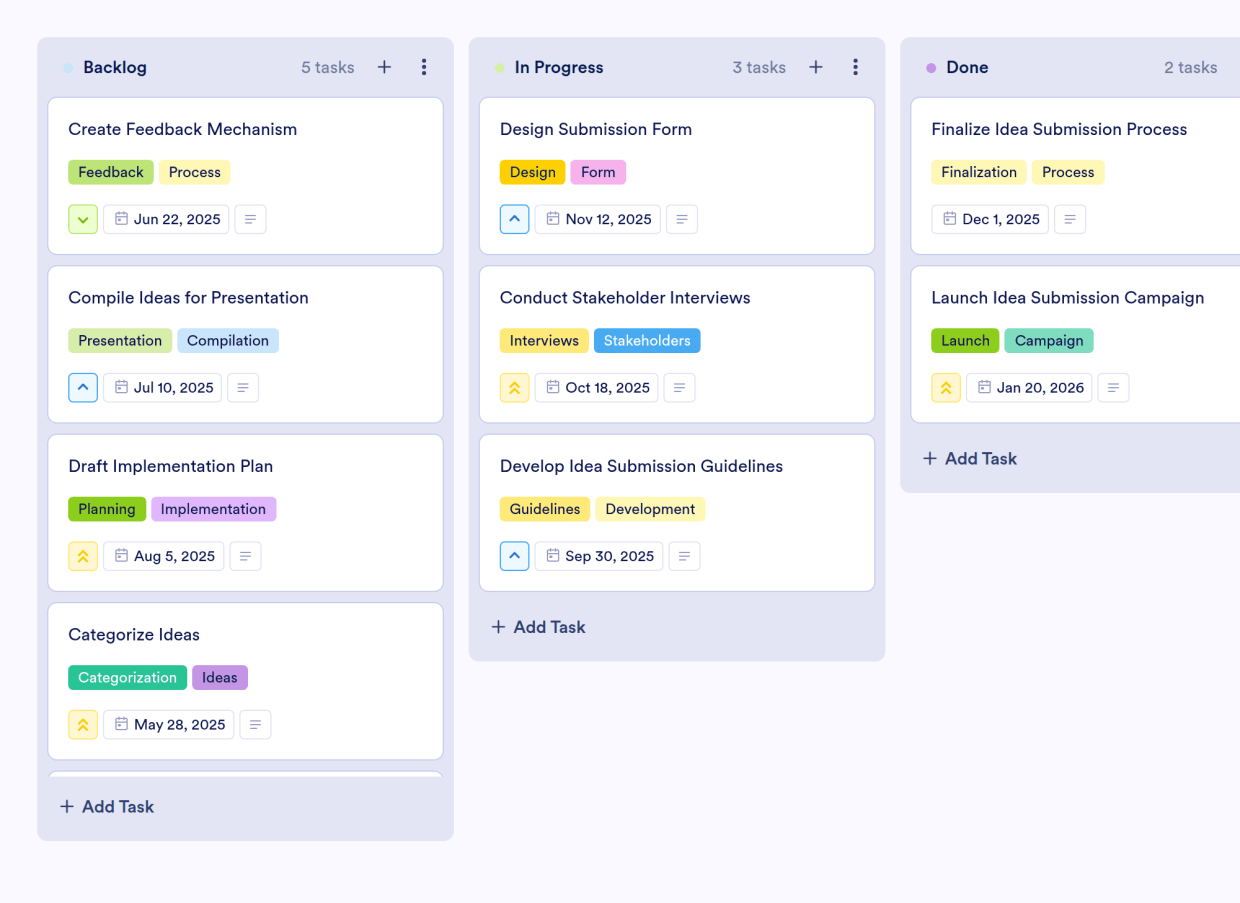 Product Brainstorming Board Template | Jotform