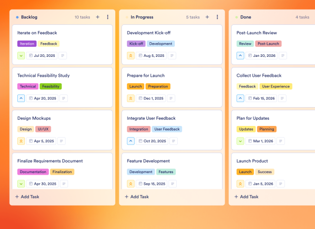 Product Development Checklist Board Template Thumbnail