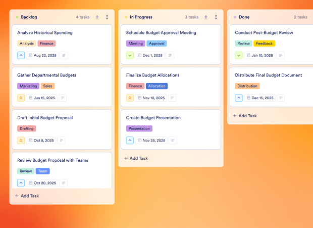 Product Launch Budget Board Template Thumbnail