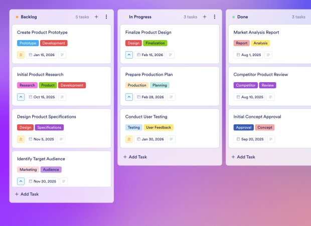 Product Launch Calendar Board Template Thumbnail