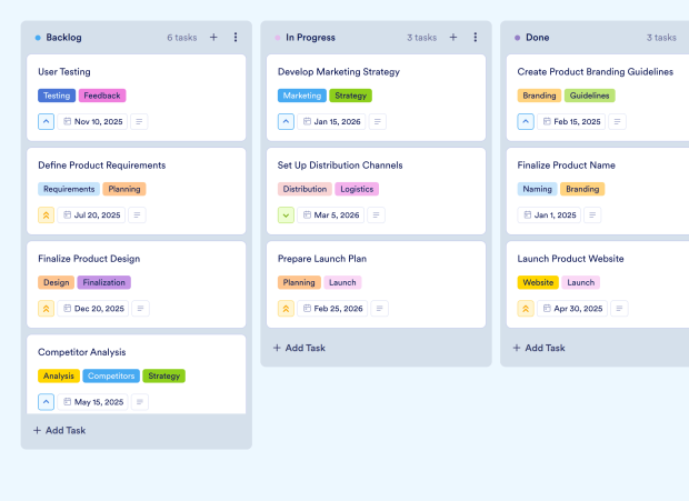 Product Launch Campaign Board Template Thumbnail