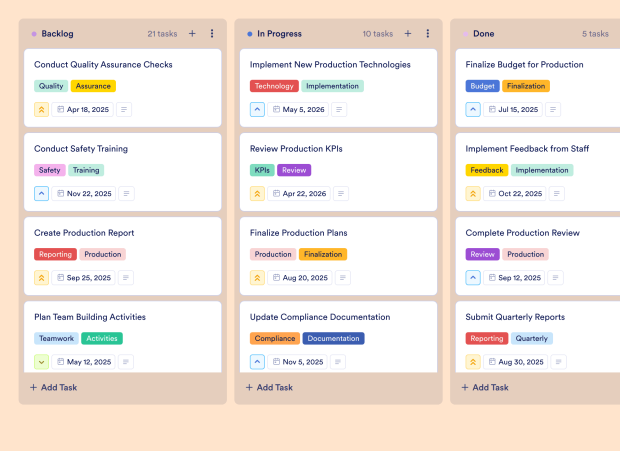 Production Calendar Template Thumbnail
