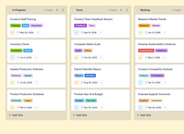 Production Schedule Board Template Thumbnail