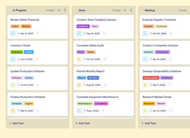 Production Schedule Board Template Thumbnail