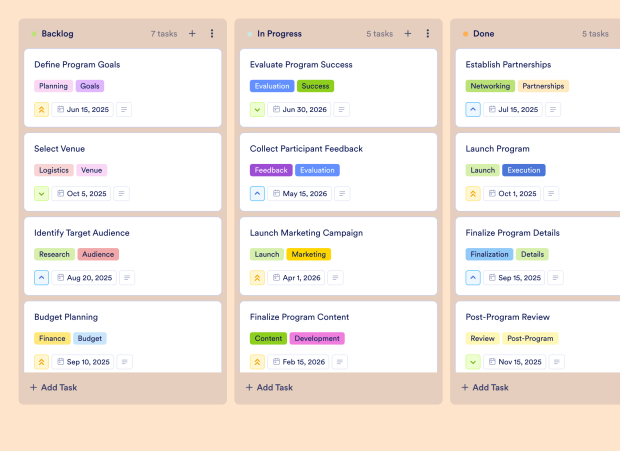 Program Agenda Board Template Thumbnail
