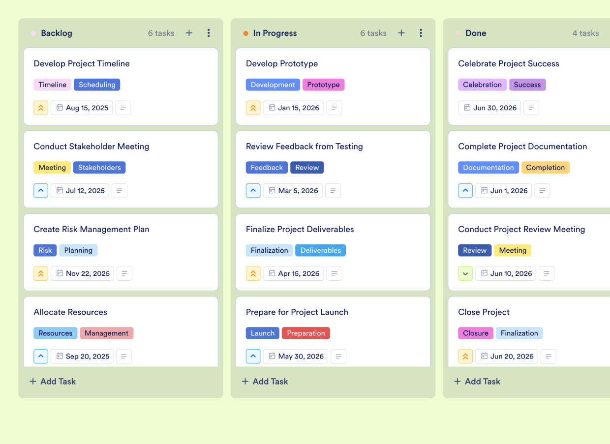 Program Update Board Template | Jotform