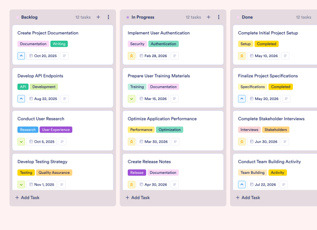 Project Agenda Board Template Thumbnail