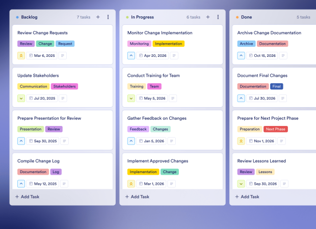 Project Management Milestone Board Template Thumbnail