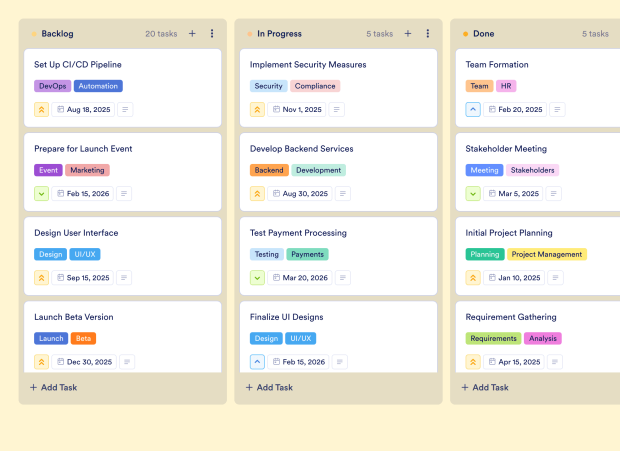 Project Management Schedule Board Template Thumbnail