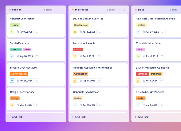 Project Management Board Template Thumbnail