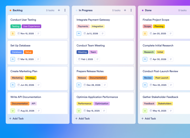 Project Management Timeline Board Template Thumbnail