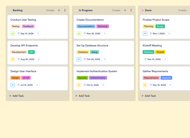 Project Management Work Plan Board Template Thumbnail