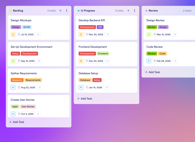 Project Manager Planner Board Template Thumbnail