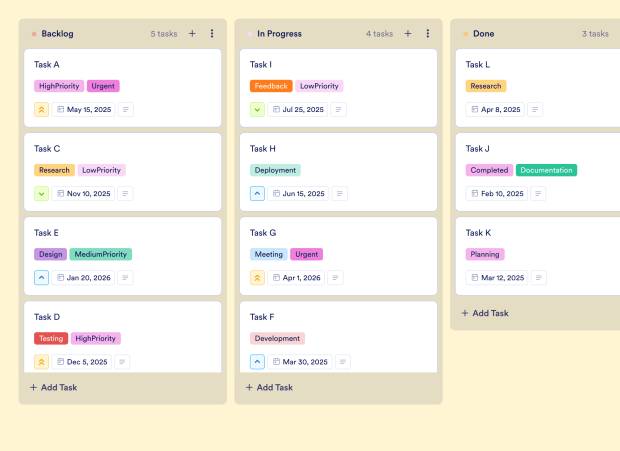 Project Notes Board Template Thumbnail