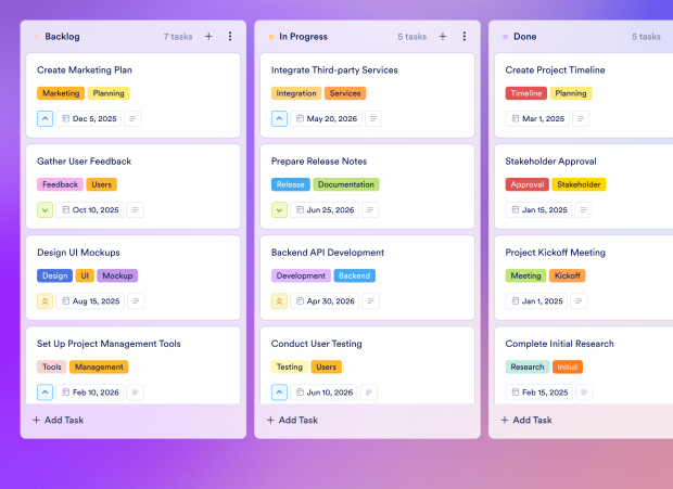 Project Phases Board Template Thumbnail