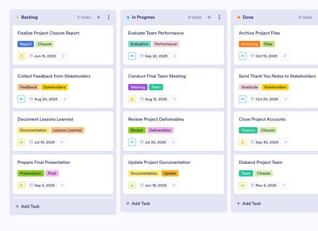 Project Post Mortem Board Template Thumbnail
