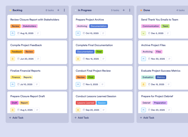 Project Recap Board Template Thumbnail