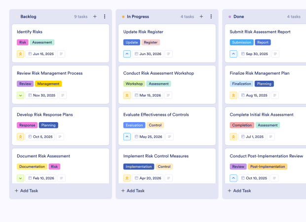 Project Risk Management Board Template Thumbnail