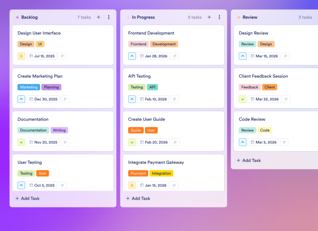 Project Schedule Board Template Thumbnail