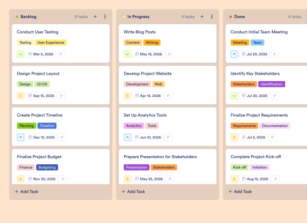 Project Scheduling Board Template Thumbnail