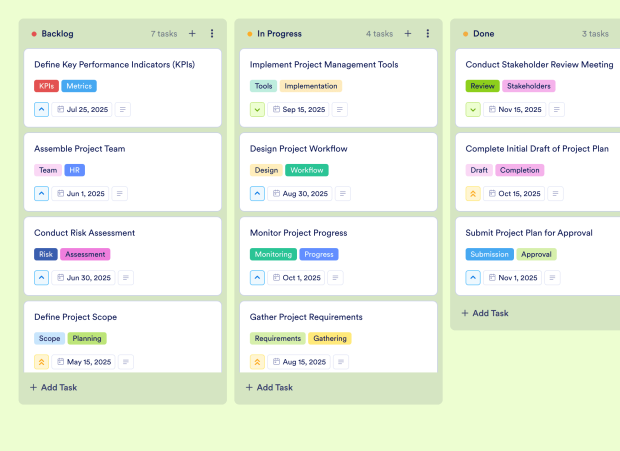 Project Status Meeting Board Template Thumbnail