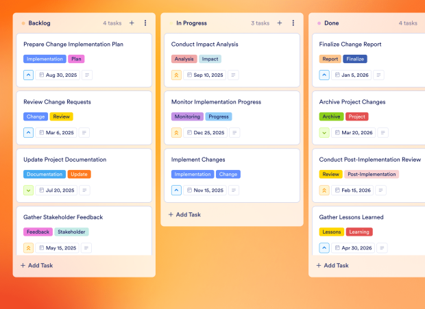 Project Status Reporting Board Template Thumbnail