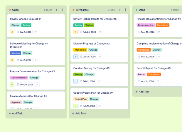 Project Status Tracker Board Template Thumbnail