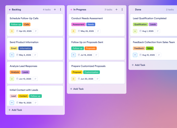 Prospect Tracker Board Template Thumbnail
