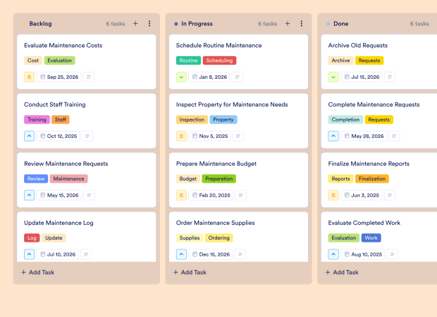 Public Works Maintenance Schedule Template Thumbnail