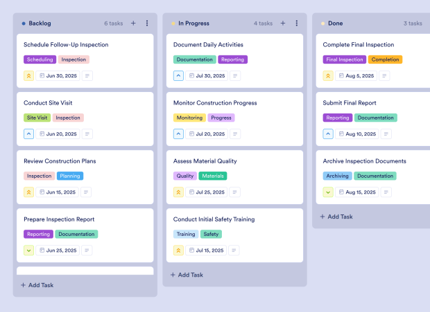 Punch List Board Template Thumbnail