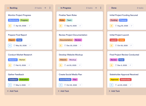 Quarterly Work Plan Board Template Thumbnail